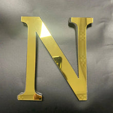 Load image into Gallery viewer, Gold Mirror 3D Letter Wall Stickers – Acrylic Peel & Stick Decor