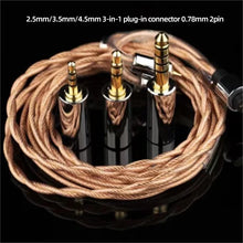 Load image into Gallery viewer, EPZ K5 1DD+4BA Monitor IEM Earphone Wired HIFI In Ear Earbuds Three-In-One 0.78 2 Pin Single Crystal Copper Upgrade Cable
