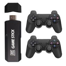 Load image into Gallery viewer, 4K HD Wireless Controllers 40000+ Games 2.4G Arcade Console Support TF Card Expansion TV Mini Game Console Max 256GB for PS1