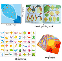 Load image into Gallery viewer, Origami Kit with 30/96 Sheets & Guiding Book - DIY Art Craft for Kids & Beginners