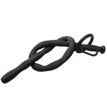 Load image into Gallery viewer, Urethral Catheter Urine Men With Valve Urethra Sounding Hollow Silicone Penis Plug Urethal Tube For Chastity Male Adult Sex Toy