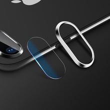 Load image into Gallery viewer, 2 In 1 Metal Camera Lens Protector For Iphone 7 8 Plus X Lens Protective Circle Ring Cover With Tempered Glass For Iphone X Scratch Resistant Hd Tempered Glass Camera Screen Protector