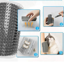 Load image into Gallery viewer, Cat Corner Brush Comb Massager with Catnip – Self-Grooming Wall Arch Scratcher & Hair Removal Tool for Cats