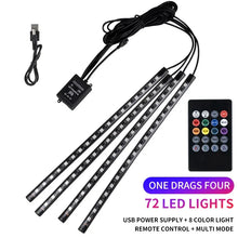 Load image into Gallery viewer, Neon LED Car Interior Ambient Light Kit β RGB Foot Strip Lighting with APP & Remote Control, Music Sync Car Decor Lamp