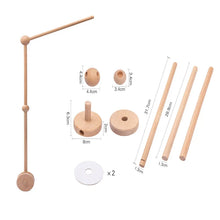 Load image into Gallery viewer, Crib Mobile Rattle Wooden Baby Bell with Felt Cartoon Bear Toys
