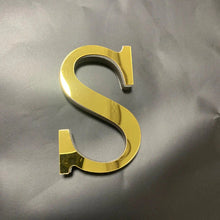 Load image into Gallery viewer, Gold Mirror 3D Letter Wall Stickers – Acrylic Peel & Stick Decor