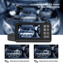 Load image into Gallery viewer, KERUI Dual&Single Lens Endoscope Camera with 1080P 4.3" IPS Screen IP67 Waterproof Car Pipe Inspection Borescope 2600mAh