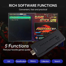 Load image into Gallery viewer, Video Game Console Built-in 20000+ Games Retro Handheld Game Player 64G 4K TV Game Stick 2.4G Wireless Controller Gamepad