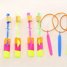 Load image into Gallery viewer, 10pcs LED Light Rockets – Flying Toys with Slingshot Launchers