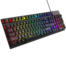 Load image into Gallery viewer, 104 key Backlit Mechanical Keyboard Wired Gaming Keyboard waterproof Luminous keyboard And Mouse Set for Gamer PC Laptop Office
