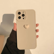 Load image into Gallery viewer, 3D Love Heart Phone Case For iPhone 11 12 13 14 Pro Max X XR XS Max 7 8 Plus Soft Silicone Camera Protector Cover Case for Girl Fashion Cute Love-Heart Shape Silicone Case Shockproof Soft Back Cover Protective Case