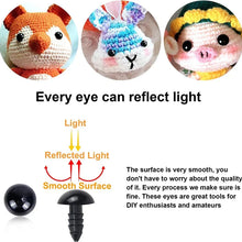 Load image into Gallery viewer, Black Plastic Safety Eyes - 5-20mm (50/100PCS) for DIY Toys, Amigurumi & Crafts