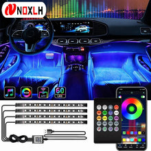 Load image into Gallery viewer, Neon LED Car Interior Ambient Light Kit - RGB Foot Strip with Remote & App Music Control