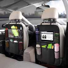 Load image into Gallery viewer, Black Multi-Grid Car Seat Back Storage Bag Organizer