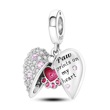 Load image into Gallery viewer, 925 Sterling Silver Pink Butterfly & Luminous Firefly Charm – Dangle Bead for Bracelet or Necklace | Elegant DIY Jewelry Gift for Women