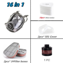Load image into Gallery viewer, 6800 Full Face Safety Work Gas Masks Survival Nuclear and Chemical with 40mm Activated Carbon Filter & Anti-Fog Design