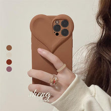 Load image into Gallery viewer, Fashion Cool Black Love Heart Phone Case For iPhone 14 13 Pro Max 12 11 XR XS Dustproof Soft Shockproof Back Cover Luxury Soft Back Cover Raised Full Camera Protection Bumper Silicone Shockproof Phone Case