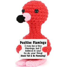 Load image into Gallery viewer, Funny Crochet Positive Inspirational Emotional Support Owl Doll Home Room Decoration Handmade Knitted Owl Desktop Ornament Gift