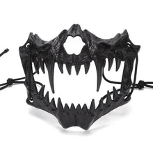 Load image into Gallery viewer, Halloween Half-Face Mask - Dragon, Tiger, Tengu, Wolf, and Skull Designs