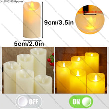 Load image into Gallery viewer, 10-120pcs Flameless Fake Candle LED Flickering Candles Battery Operated LED Pillar Candles for Wedding Halloween Decor Party