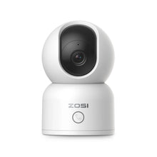 Load image into Gallery viewer, ZOSI 360° Smart Home Security Camera PTZ Auto Tracking Baby Monitor AI Panoramic HD Night Vision Indoor WiFi Surveillance Camera