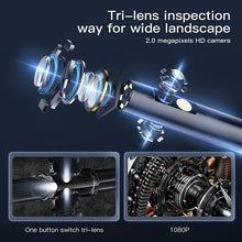 Load image into Gallery viewer, 1080P 8mm Triple & Dual Lens Handheld Endoscope Camera with 5 "IPS LCD WiFi Inspection Camera For Car Sewer Inspection With Case