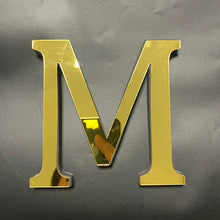 Load image into Gallery viewer, Gold Mirror 3D Letter Wall Stickers – Acrylic Peel & Stick Decor