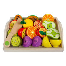 Load image into Gallery viewer, Simulation Kitchen Pretend Toy Wooden Classic Game Montessori Educational Toy For Children Kids Gift Cutting Fruit Vegetable Set