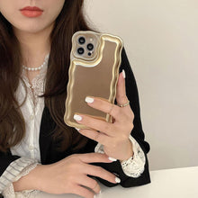 Load image into Gallery viewer, Women Luxury Gold Color Shockproof Phone Case for iPhone 14 13 12 11 Pro Max X Xs Max XR Shock-Absorbing Elegant Shiny Case for iPhone Strong iphone Back Cover