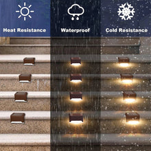 Load image into Gallery viewer, Warm White LED Solar Step Lamp β Waterproof Outdoor Garden & Stair Lights