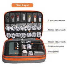 Load image into Gallery viewer, Portable Electronic Accessories Travel case,Cable Organizer Bag Gadget Carry Bag for iPad,Cables,Power,USB Flash Drive, Charger