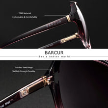 Load image into Gallery viewer, BARCUR Oversized Square Polarized Sunglasses for Women – Fashion Gradient Lens Summer Eyewear with UV400 Protection – Lightweight PC Comfortable Frame Trendy Street Style Shades for Summer Shopping Beach & Travel