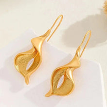 Load image into Gallery viewer, Blooming Flower Hook Earrings – Gold & Silver Dangle Jewelry for Women