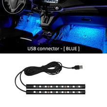 Load image into Gallery viewer, 2-in-1 LED Car Neon Foot Light - USB & Cigarette Lighter Interior Ambient Lamp