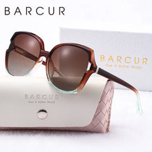 Load image into Gallery viewer, BARCUR Women’s Gradient Butterfly Frame Polarized Fashionable Sunglasses – Trendy Elegant Large PC Elliptical Design with UV400 Protection for Summer Travel Beach Shopping & Summer Style – White Gift Box Included