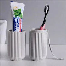 Load image into Gallery viewer, Portable Toothbrush & Toothpaste Holder β Travel Storage Organizer