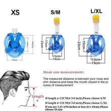 Load image into Gallery viewer, Full Face Children Underwater Snorkeling Swimming Mask Set Scuba Diving Respirator Masks Anti Fog Safe Breathing for Kids Adult