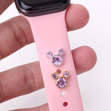 Load image into Gallery viewer, 1pcs Purple Cute Rhinestone Watch Band Charms Decoration Ring for Apple Watch Bands Accessory Jewelry