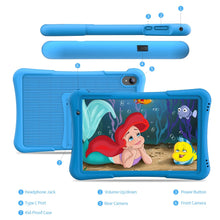 Load image into Gallery viewer, PRITOM 10 inch kids tablet Android 12, 4GB(2+2)+32GB, Quad Core, 6000 mAh, WiFi 6, Dual Camera, Bluetooth, Toddler Tablet