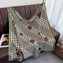 Load image into Gallery viewer, 90x90cm Square Silk-Feel Scarf – Luxury Women’s Shawl & Head Wrap