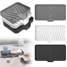 Load image into Gallery viewer, Silicone Drain Soap Dish - Anti-Slip Sink Tray for Kitchen & Bathroom