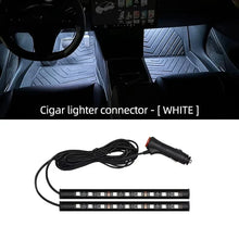 Load image into Gallery viewer, 2-in-1 LED Car Neon Foot Light - USB & Cigarette Lighter Interior Ambient Lamp