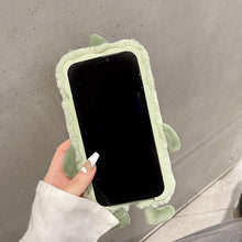 Load image into Gallery viewer, Fashion Winter Soft Fluffy Plush Cartoon Phone Case For iPhone 13 12 11 Pro Max X XR 7 8 Plus XS Max SE Cute Furry Cover Stylish Warm Soft Plush Back Cover