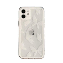 Load image into Gallery viewer, Transparent White Butterfly Cute Soft Silicone Clear Phone Case For Iphone X Xr Xsmax 11 12 Mini 13 Pro Max 8 7 Plus Cover Transparent Clear Soft Slim Flexible Back Case Anti-scratch Shockproof Bumper Cover