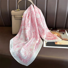 Load image into Gallery viewer, Luxury Satin Silk Square Scarf – Shawl, Hijab & Fashion Wrap 2023