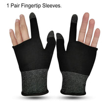 Load image into Gallery viewer, 2pcs Finger Thumb Sleeve Gloves For Gamer Non-scratch Portable Mobile Gaming Gloves Gaming Accessories Comfortable Sweat Proof