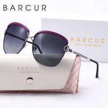 Load image into Gallery viewer, BARCUR Sunglasses Women’s Fashion Polarized Metal Frame Sunglasses UV400 Protection Multi-Color Options Trendy Square Sunglasses with Exquisite White Gift Box for Summer Parties Travel & Outdoor Events