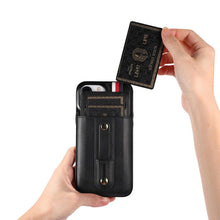 Load image into Gallery viewer, Luxury Leather Phone Case For iPhone 14 13 12 Mini 11 Pro X XS Max XR Business Elegant Men Wallet Card Slot Cover Wallet Case With Card Holder PU Leather iPhone Case