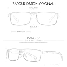 Load image into Gallery viewer, BARCUR Sunglasses Men’s Original Rectangle Fashionable Business Sunglasses – Polarized UV400 Protection for Driving Hiking Sports and Casual Wear – Trendy Fashion Shades Oculos De Sol with Anti-Reflective TAC Lenses