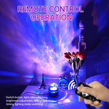 Load image into Gallery viewer, LED NightLights Galaxy Projector Remote Control 5V USB Rechargeable Starry Sky Lamp DMX Sound Active 7 Modes for Kids Room Decor